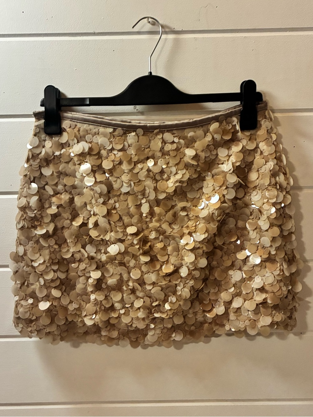 Zara ✨FUN, FESTIVE-CHIC 🔥✨Champagne Sequin Mini Skirt